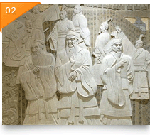 儒学始祖孔子石像